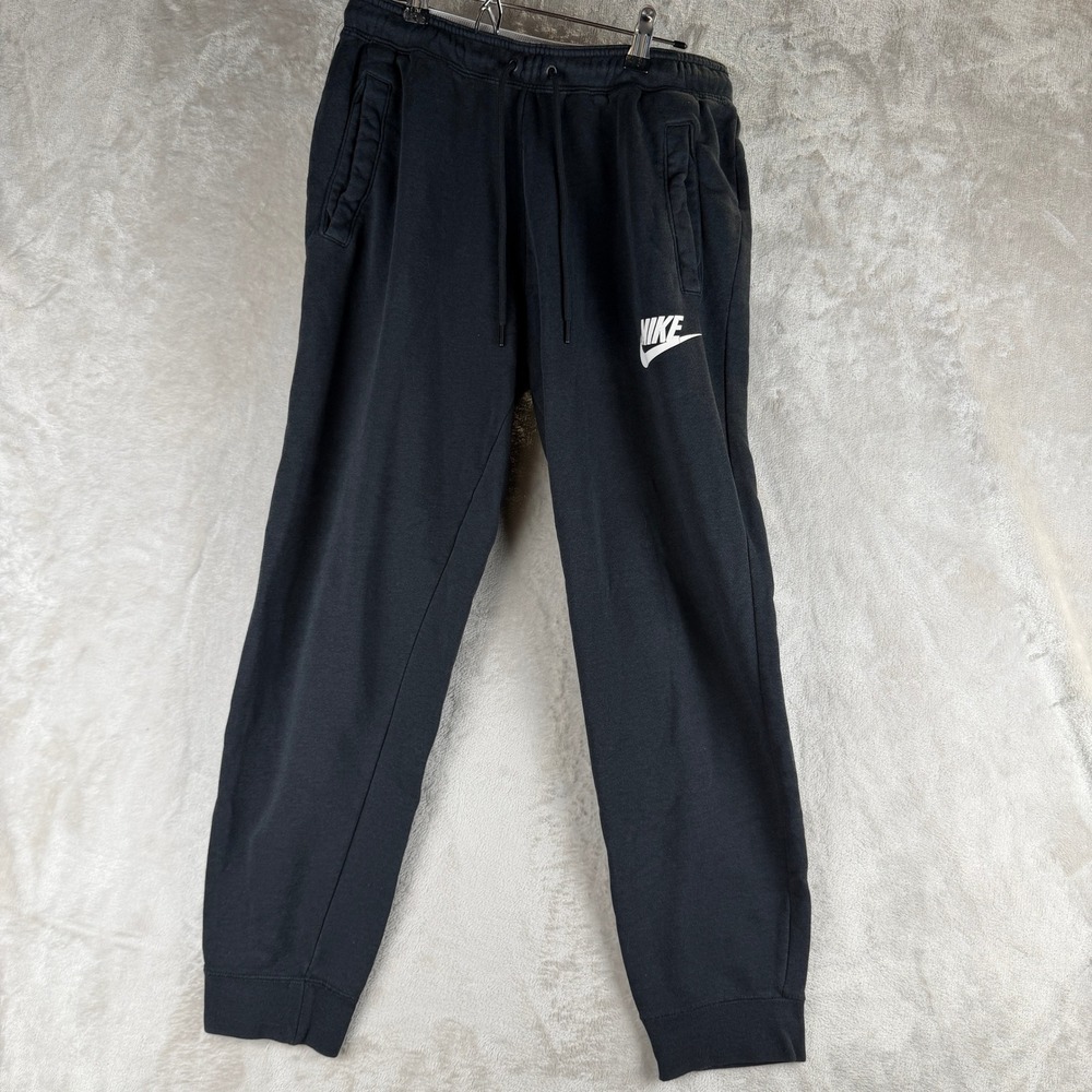 Nike Sportswear Club Fleece Joggers Mens Medium Black Tapered Sweatpants Logo